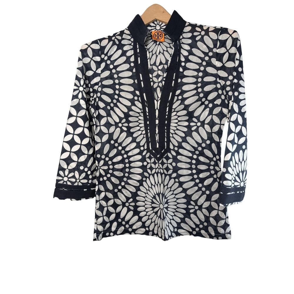 Tory Burch Tunic in Blue and White Size 4